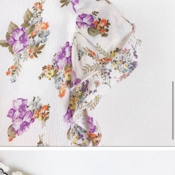 ALICE+OLIVIA MARISKA FLORAL DRESS FLUTTER SLEEVE SMOCKED WAIST TRENDING PATTERN - Picture 11 of 16